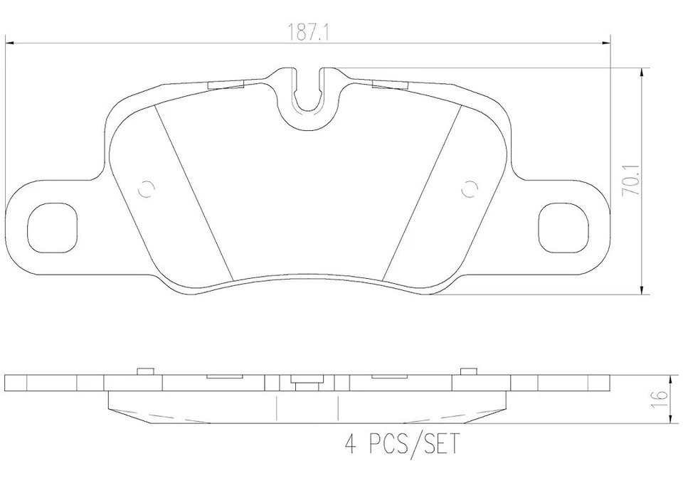 Brembo Front Ceramic Brake Pads Fits 2010-2023 Porsche Panamera 4 Piece P65020N Foto 4 de 4