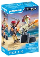 PLAYMOBIL Pirates 71421 Pirata con Cannone, Giocattolo per Bambini dai 4 Anni