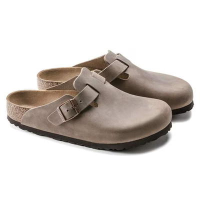 Birkenstock Boston Tobacco Brown Oiled Leather Clog Shoes Narrow/Wide EU 37-45