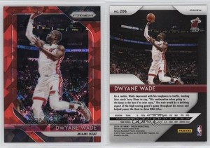 2018-19 Panini Prizm Red Ice Prizm Dwyane Wade #206 HOF