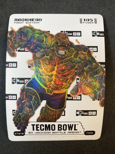 ROCKHEAD (Chris Doleman) Bo Jackson Battle Arena Tecmo Sore Thumb Fire 105 Power
