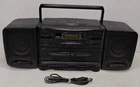Vintage JVC PC-X110 Portable Stereo CD Cassette Boombox Radio W/ Remote Read