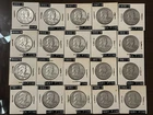 Mixed Lot Of 20 Franklin Half Dollars 90% Silver
