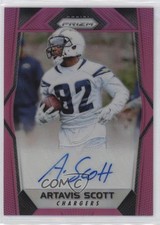 2017 Panini Prizm Rookie Auto Pink Prizm Artavis Scott #RA-AS Auto 03gz