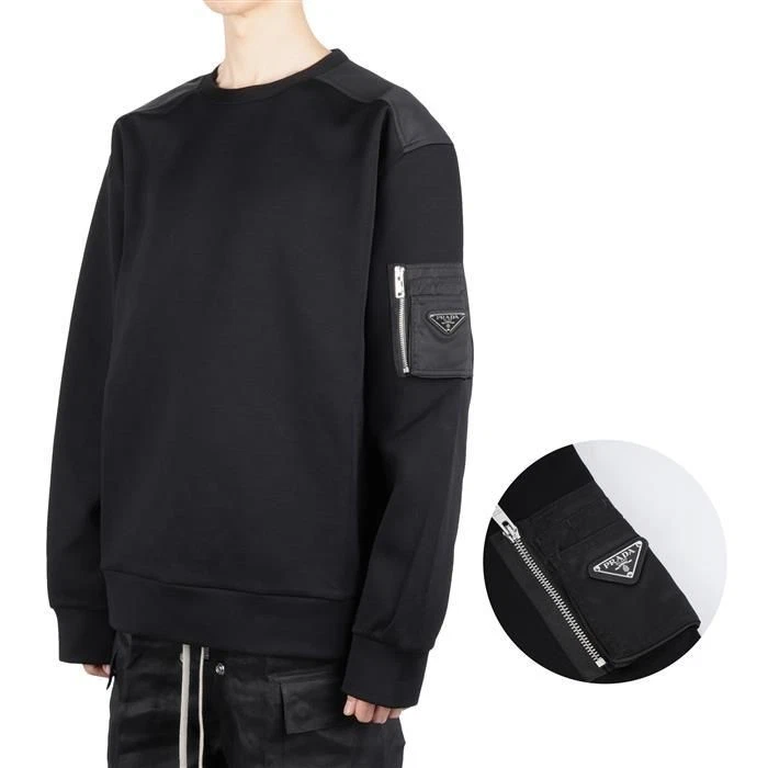 Maglione Prada triangolo logo tasca 121708846