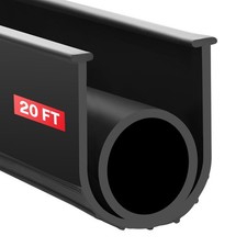 NATGAI 20FT Garage Door Seal Bottom Rubber, EPDM Weatherproof Strip, Universa...