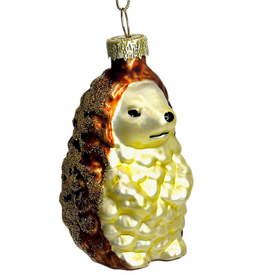 3'' Hedgehog Glass Ornament Handblown Christmas Tree Decoration