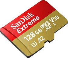 SanDisk 128GB Extreme A2 V30 U3 MicroSDXC Memory Card SDSQXA1-128G