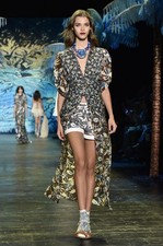 Anna Sui Kleid aus 100% Seide Silk tailliert Blumen Flowers Floral