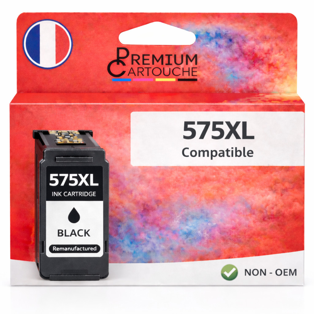 Cartouche Canon PG575XL Noir compatible de grande capacité pour imprimante jet d'encre