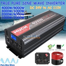 Inversores de corriente para coche CC 12V 24V a CA 110V LCD USB 4000W 3000W RV