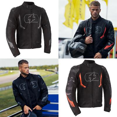 Oxford Omega Waterproof Motorcycle Jacket Sports Touring Motorbike  Black UK