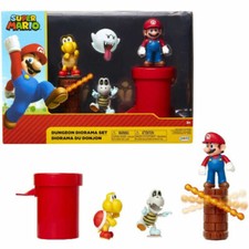 JAKKS PACIFIC SUPER MARIO BROS DUNGEON DIORAMA SET CON 3 PERSONAGGI