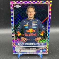 Dennis Hauger Purple Checker /199 2023 Topps Chrome F1 Future Stars #80