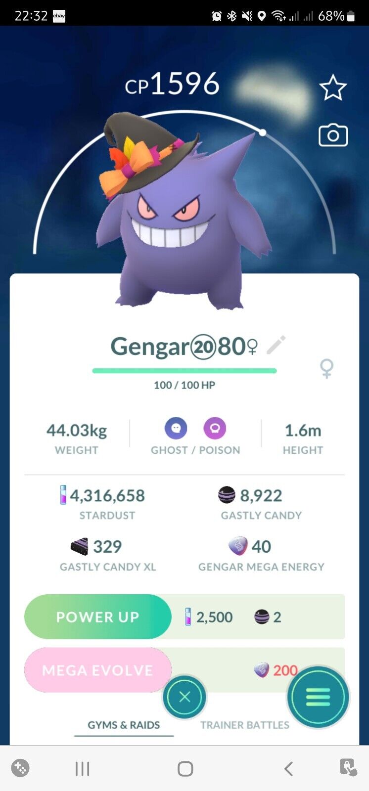 Shiny Spooky Gengar PTC