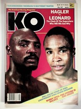 1987 May KO Knockout Boxing Magazine Hagler Leonard Edwin Rosario Mike Tyson