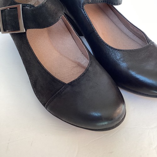 Dansko Women Roxanne Burnished Nubuck Black Leather Mary Jane Shoe 5.5 Read - 第 3/9 張圖片
