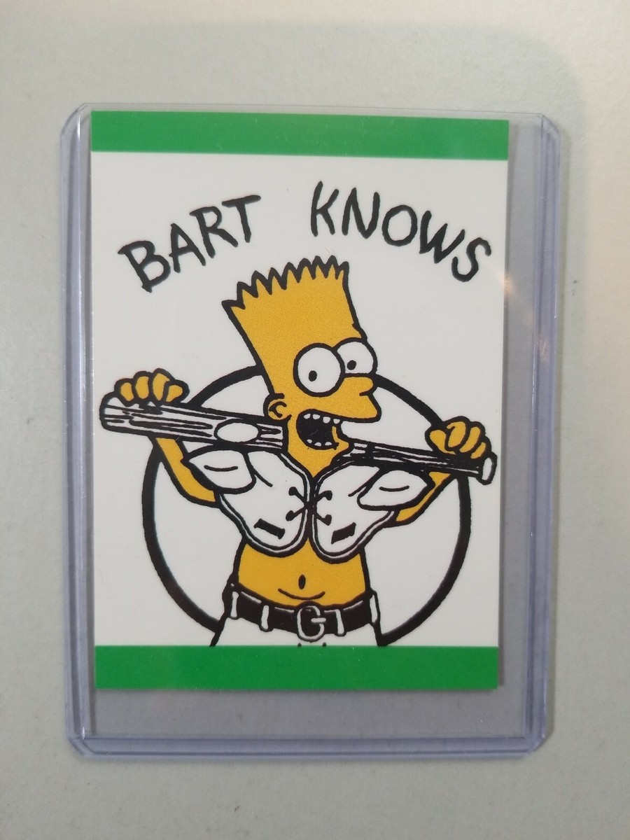 1990 Bart Simpson Bart Knows Trading Card Famous Bo Jackson Pose