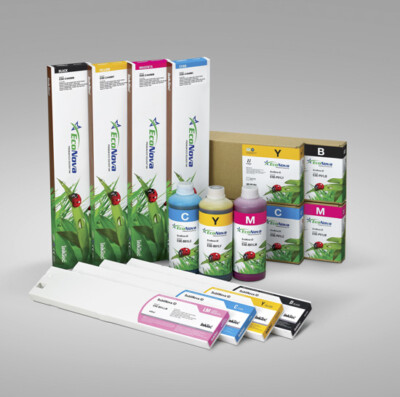 Compatible 440ml Eco Sol Max Ink Cartridge Set(CMYK) for Roland printers