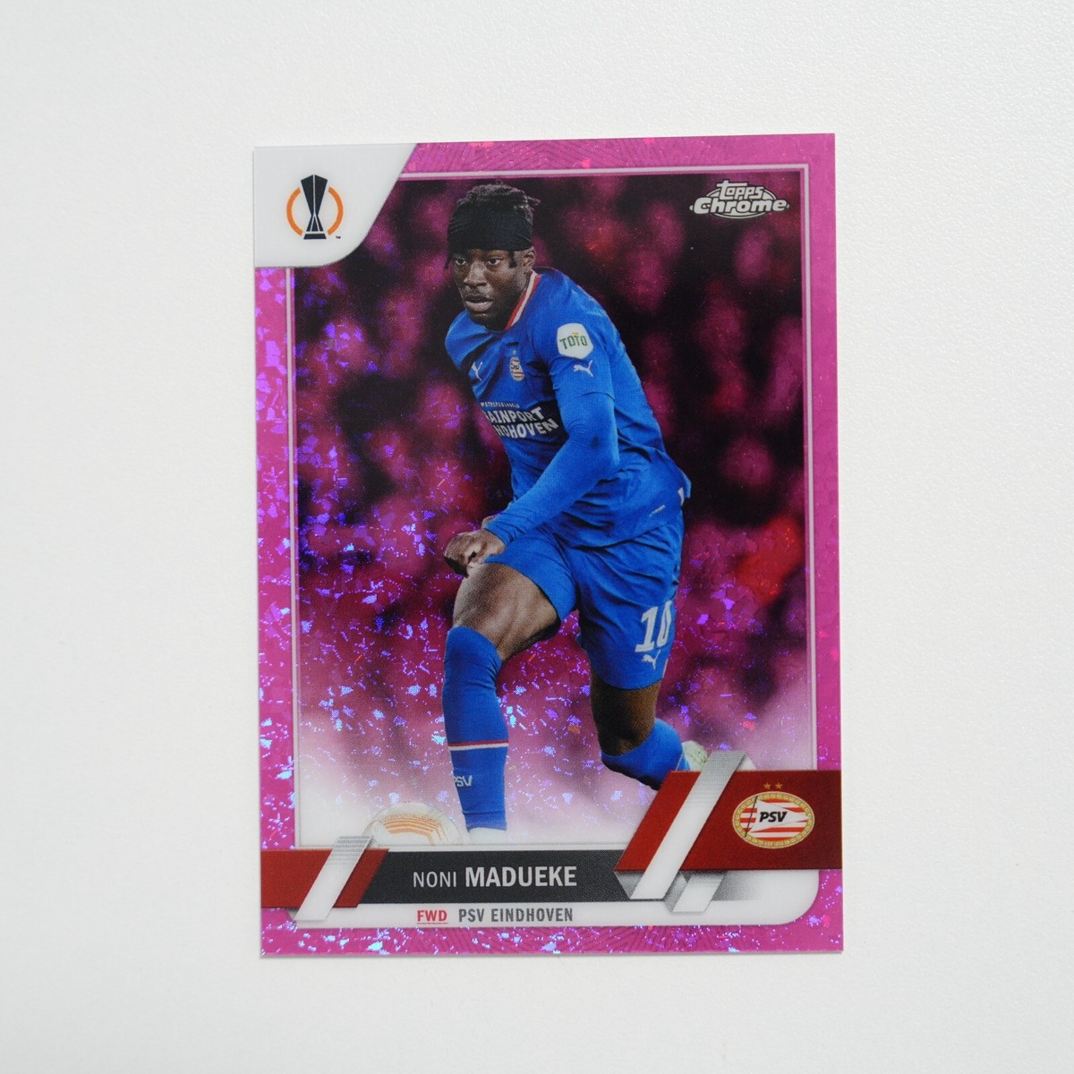 2022-23 Topps Chrome UEFA Pink Mini Diamond /175 Noni Madueke #106