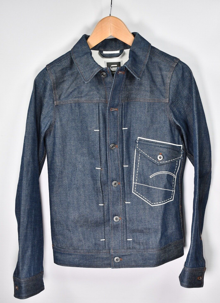 G-STAR RAW JACKET SELVAGE DENIM US LUMBER CHAIN 3D RED G-STAR RAW JACKET SELVAGE DENIM US LUMBER CHAIN 3D RED