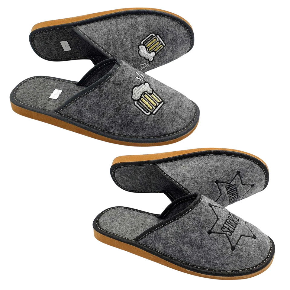 HANDMADE AUS NATUR Hausschuhe Herren Pantoffeln Filzpantoffeln Latschen Schlappen Große 40-46