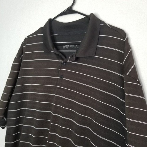 Nike Dri-Fit Golf Hombre Camisa Polo a Rayas Marrón Oscuro Blanco Talla XXL - Imagen 9 de 9