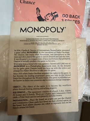 Braille And Low Vision Monopoly 1986 Regular Components Included