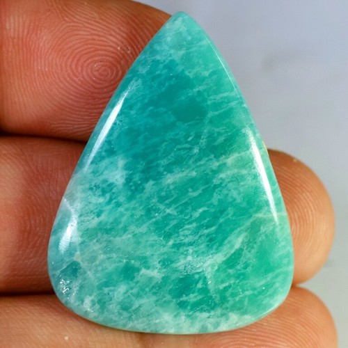WHOLESALE LOT NATURAL LIGHT GREEN AMAZONITE PEAR CABOCHON GEMSTONE FY- - Picture 6 of 21