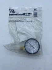 Pressure Gauge 1/4" NPT Lower Connection - Weksler (0-100 psi)