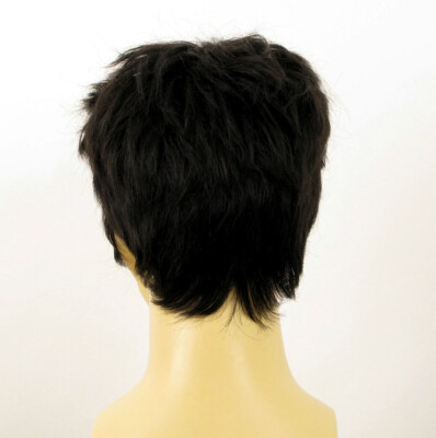 Perruque Courte Pour Hommes - Cheveux Humains Naturels Noir 1B BENOIT - Avec étiquettes