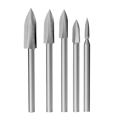 Corintian HSS Holzschnitzwerkzeug Set 3-8mm Durchmesser 5 Stück Schnitzwerkzeug