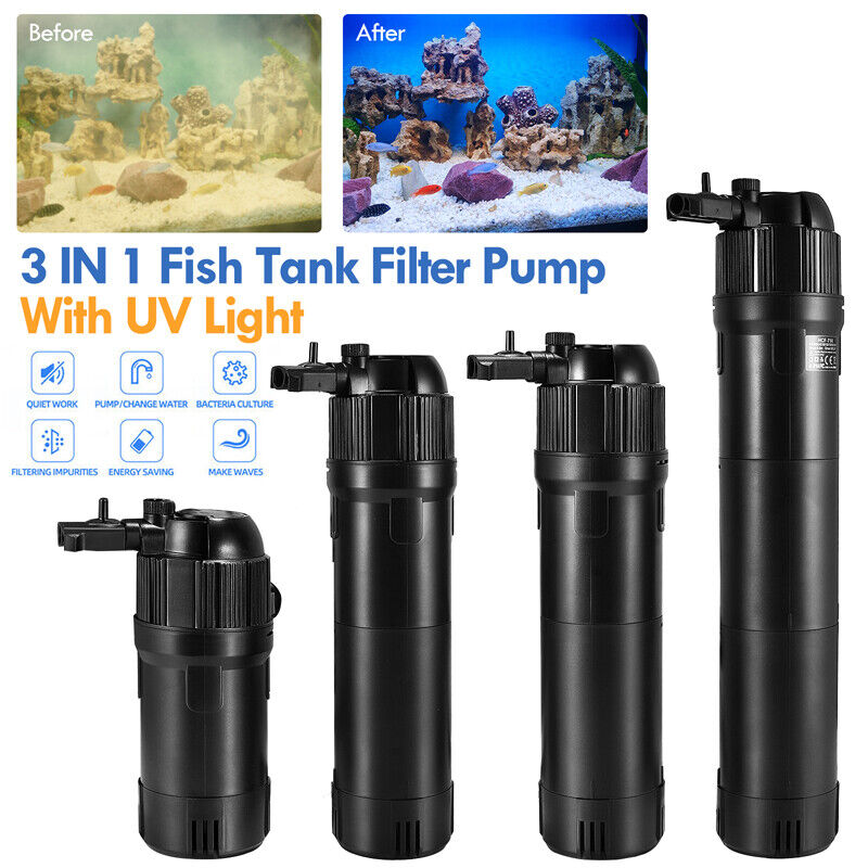Bomba de filtro U-V para pecera con filtro de acuario sumergible interno 5  en 1