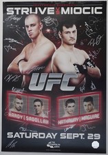 Stipe Miocic Stefan Struve +20 Signed by Card UFC on Fuel TV 5 Poster SBC 114