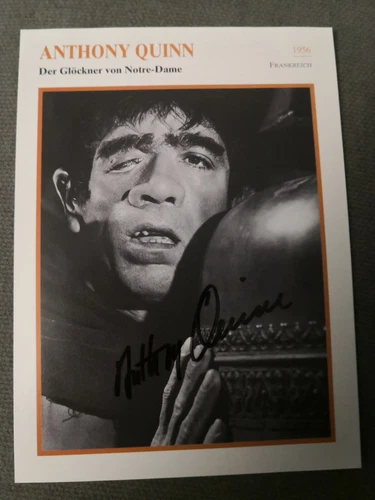 Anthony Quinn autograph autograph a. picture card 13 x 17.8 cm signed