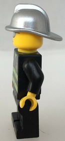 LEGO&reg; - Minifigure Town City Fire Helmet Silver 7942 Off Road - cty047 cty0047