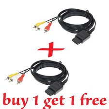 N64 SNES Gamecube 6FT RCA TV AV Audio Video Stereo Cable Cord For Nintendo 64