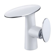 Bathroom basin sink waterfall Oval faucet mixer tap New deck mounted Tap