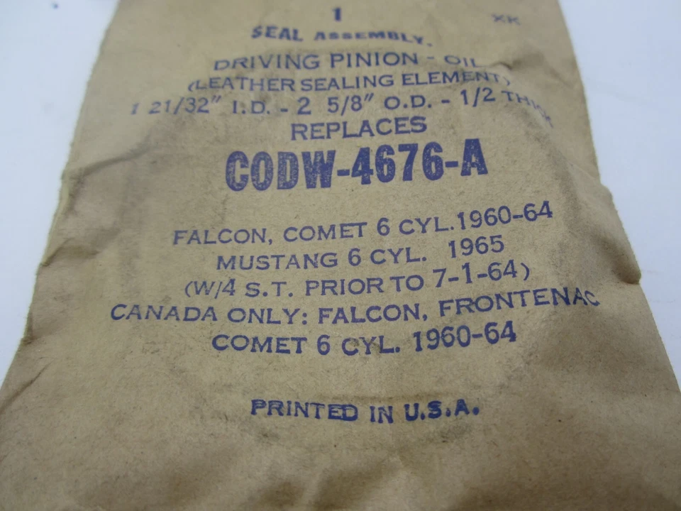 Sello de aceite de piñón diferencial Ford Mercury 60-69 National Bowman C0dw-4676-A Foto 4 de 4
