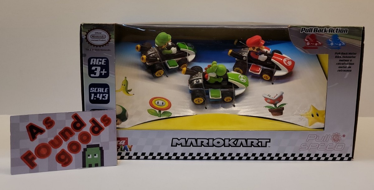 Mario Kart Pull & Speed Coches De Carreras A Escala 1:43 – 4 Modelos Surtidos, Motor De Retroceso Y Rueda Libre, Juguete De Acción Para Niños Y Niñas +3 Años