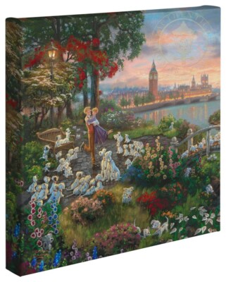 Thomas Kinkade Studios 101 Dalmatians 14 x 14 Wrapped Canvas