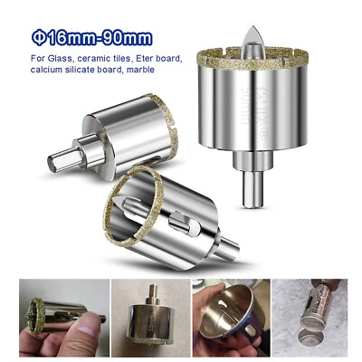 16mm-90mm Diamantbohrer Kernpilot Bohrkrone Glas-Stein-Marmor - Fliesenbohrer - Bild 1 von 4