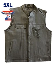 Men's Outlaw Leather Motorcycles Club Vest 5-XL,  Concealed Carry , single panel