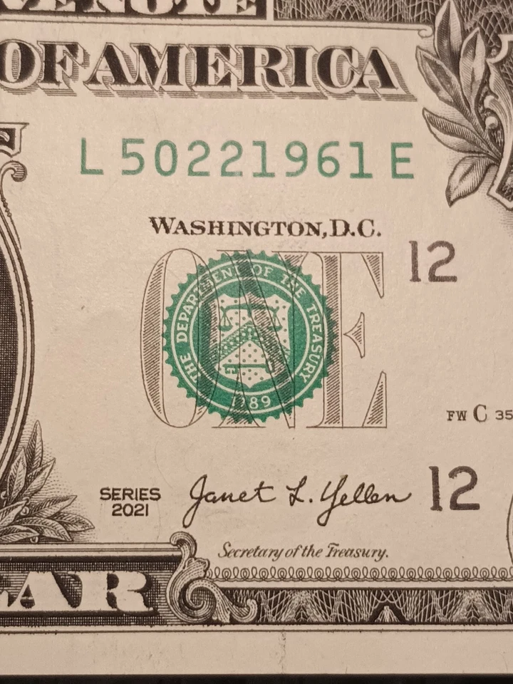 🎉2021 $1 L SAN FRANCISCO BEP L-E BLOCK BIRTHDAY NOTE MAY 22 1961 (L50221961E)🥳 - Image 4 of 4