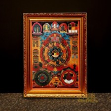 Tibetan Buddhism Thangka Decorative Painting Buddha Wall Painting Jiugong Gossip