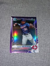 2021 Bowman Chrome 1st Purple Refractor Yunior Severino RC #D 001/250  FIRST ONE