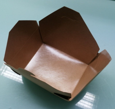 Bio Box #8 To-Go Box Take-away Nudelbox Hartpapier braun ungebleicht 1.100ml
