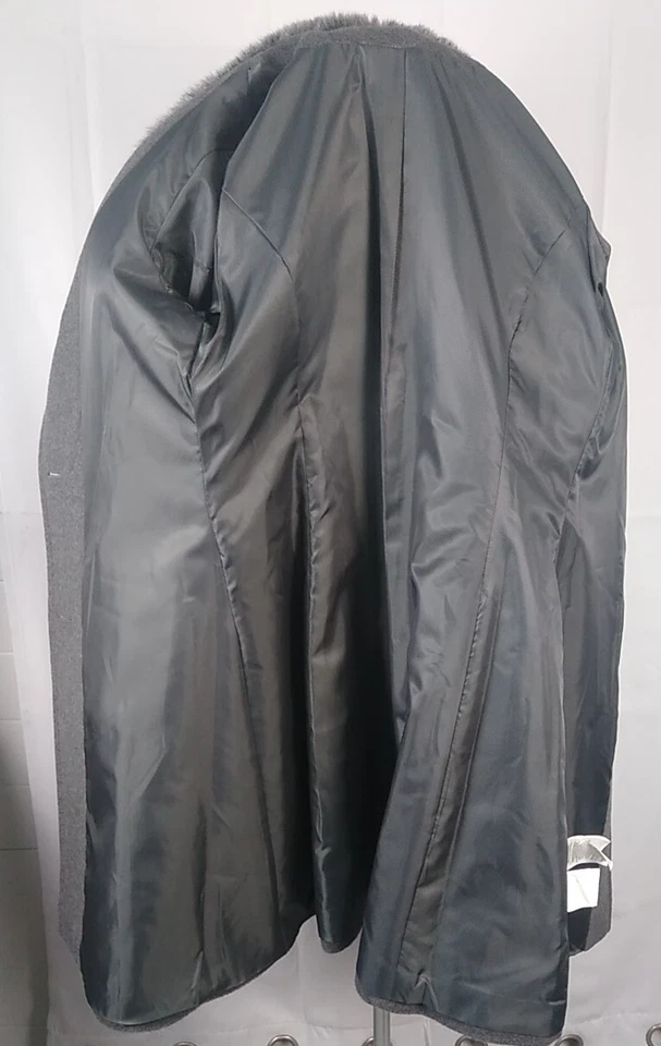 Abrigo de vestir Ralph Lauren etiqueta negra para mujer con ribete de abeto sintético talla 8 Foto 4 de 4