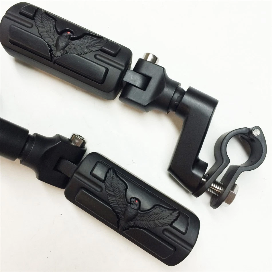 HTTMT Eagle 1" Stiletto 4475 Foot Peg Clamps For Harley Sportster Touring Black - Image 3 of 4