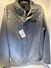 North End Scientific Games Employee Zip Up Jacket Size Large Gray B-Loc